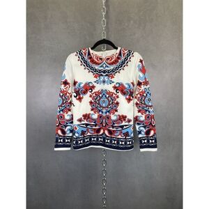 Vintage 60s‎ 70s Psychedelic Printed Long Sleeve Top